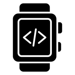 Wall Mural - Solid Smart watch icon