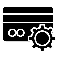 Wall Mural - Solid Credit Card Setting icon