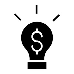 Poster - Solid Bulb Dollar icon