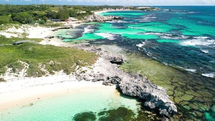 Wall Mural - Aerial view of The Basin in Rottnest Island, Australia