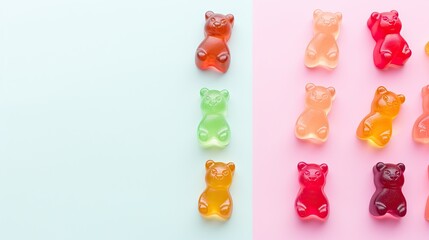 Sticker -  a group of gummy bears sitting next to each other.  generative ai