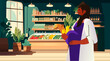 happy pregnant woman future mom choosing groceries pregnancy motherhood expectation concept grocery shop interior