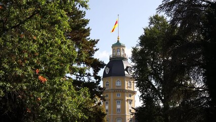 Wall Mural - the historic castle of karlsruhe germany video