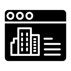 Wall Mural - Solid Real estate Web icon