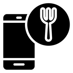 Sticker - Solid Mobile Food icon