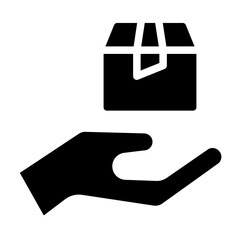 Poster - Solid Courier Delivery Hand icon