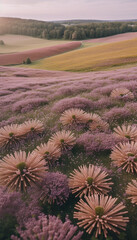 Poster - top view meadow of Flower, Floral Wallpaper.