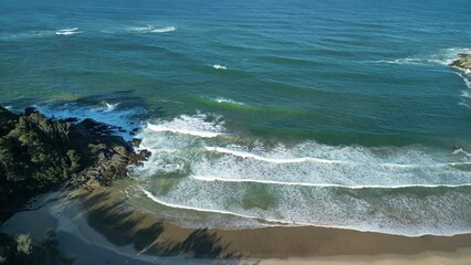 Wall Mural - Aerial views of Charlesworth Bay in Coffs Harbour, New South Wales, Australia