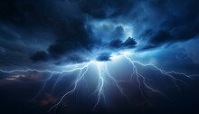 Lightning Striking A Storm