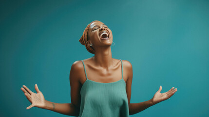 Young african american girl wearing casual clothes very happy and excited doing winner gesture with arms raised, smiling and screaming for success. celebration concept.