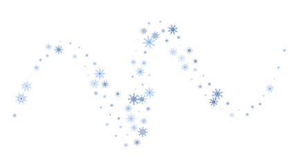 Christmas background. Blue delicate snowflakes on a white background. New Year's holiday design