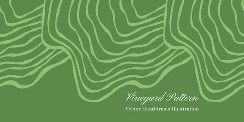 vineyard seamless vector handdrawn pattern.