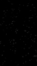 Illustrated Snowflakes Falling Down On Clean Black Vertical Background.