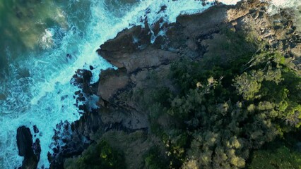 Wall Mural - Aerial views of Charlesworth Bay in Coffs Harbour, New South Wales, Australia