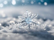 snowflake ice crystal on snow covered ground abstract winter nature macro