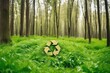 recycling waste concept recycling sig green grass in the forest idea for reuse for recycling enviroment