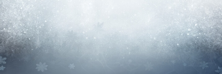 Fototapete - Panoramic Christmas white blue snow gradient background 