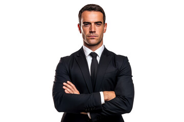 Wall Mural - Portrait of a business man, isolated on transparent background.