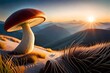 abstract background macro image of mushroom,