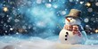 christmas snowy winter snowman snowflakes falling background cinematic