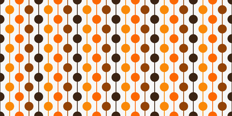 Poster - Lines and dots. Abstract color pattern of vertical lines, circles. Vector decor pattern.
