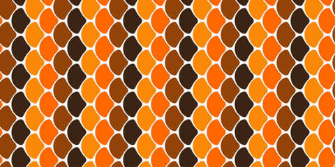 Leinwandbilder - Colored repeating scales. Pattern of identical scales, seamless vector pattern for print and surfaces.