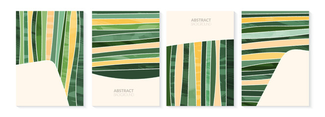 Wall Mural - Eco green abstract vector background. Ecology poster, design of environment card template. Nature graphic pattern with texture. Organic illustration. Agriculture field page layout. Earth day brochure