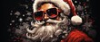© Synthetica - Santa claus with beard and sunglasses, trendy hipster cool old santa claus.
