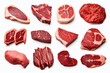 Raw chopped meat on white background