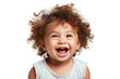 Toddler Ticklish Laughter on isolated background