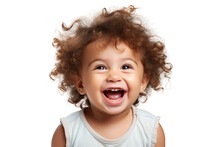 Toddler Ticklish Laughter On Isolated Background