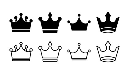 Wall Mural - Crown Icon vector. Crown symbol for web site design,