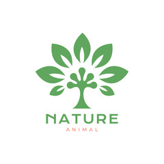 Wall Mural - gecko paw leaves nature plant modern clean flat minimal clean logo design vector icon illustration