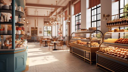 Amazing 3D Render of Bakery Cafe Restaurant