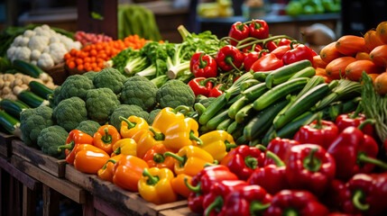 Fresh Vegetables in Produce Market