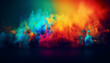© Stockgiu - Vibrant colors ignite a fiery inferno in a galactic backdrop generated by AI