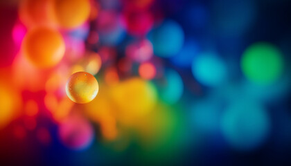 Poster - Vibrant colors illuminate nature celebration with glitter and blurred motion generated by AI