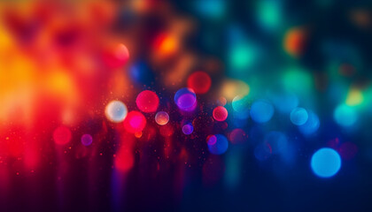 Poster - Vibrant colors ignite bright celebration in defocused abstract backdrop generated by AI