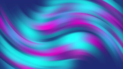 Wall Mural - Abstract dual color gradient background with liquid style waves featured violet and blue. Seamless looping video.	

