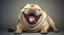 A Fat Laughing Dog