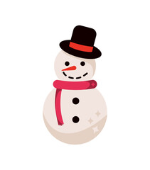 Wall Mural - christmas snowman character