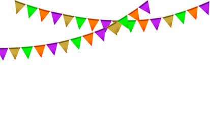 Wall Mural - colorful flag ribbon for decoration on white background