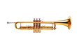 Trumpet a Brass Musical Instrument Renowned for its Resonance Isolated on Transparent Background PNG.