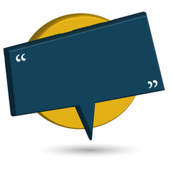 Wall Mural - 3d blue text frame element for design, text box vector
