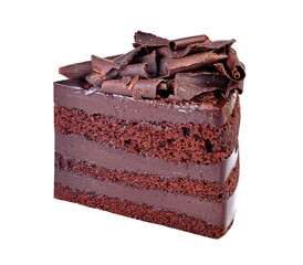 Wall Mural - Chocolate cake slice transparent png