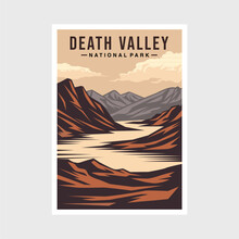 Death Valley National Park Poster Vector Illustration Design