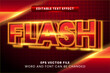 © yustika - Flash red glow 3d editable vector text effect