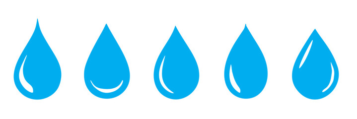 Wall Mural - set of water bubble. vector icon