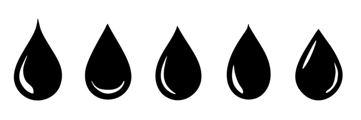 Wall Mural - set of water bubble. vector icon