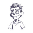 © JEGAS RA - Cartoon young zombie monster. Funny and scary character